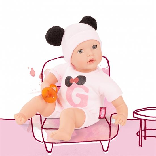 GÖTZ puhatestű, öltöztethető, Muffin baba, pecséttel
