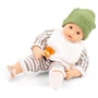 Kép 1/8 - Puha testű Maxy Muffin Götz baba, csíkos ruhában
